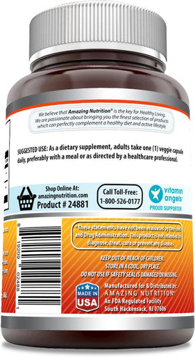 Amazing Nutrition Formulas Quercetin Berberine - 250mg Berberine and 250mg Quercetin 180 Veggie Capsules Supplement | Non-GMO | Gluten | Made in USA | Ideal for Vegetarians