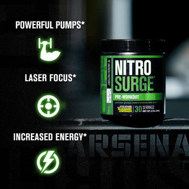 Pre Workout with Best Pump Pumped Up Bundle Nitrosurge PreWorkout Pumpsurge Caffeine Free PreWorkout N.O. XT Nitric Oxide Booster