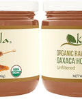 Kevala Organic Raw Oaxaca Honey - Natural Sweetener for Meals and Drinks with no Pesticides, Pure and Unprocessed Spread for Bread and Toast, Golden Nectar with no Sugar Added, Glass Jar 16 oz