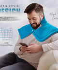 Heating Pad For Neck And Shoulders, Gifts For Women, Men, Mom, Dad, Christmas, Birthday, Mothers Day, Fathers Day - Weighted Neck Heating Pad For Pain Relief, 6 Heat Setting 2H Auto-Off Home Office