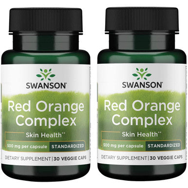 Swanson Red Orange Complex 500 Milligrams 30 Veg Capsules (2 Pack)