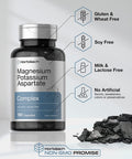 Magnesium Potassium Aspartate Complex | 180 Capsules | Non-GMO and Gluten Free Formula | by Horbaach