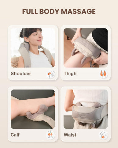 Cordless Neck Massager With Heat, 4D Deep Kneading Neck Shoulder Massager For Pain, Shiatsu Back Massager Pillow For Neck And Shoulder, Gifts For Men, Women
