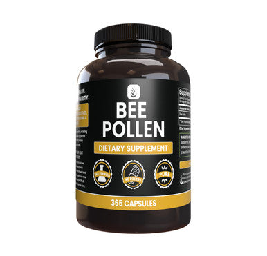 PURE ORIGINAL INGREDIENTS Bee Pollen (365 Capsules) No Magnesium Or Rice Fillers, Always Pure, Lab Verified