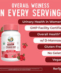 Maryruth Organics Organic Cranberry Gummies by | Cranberry Supplement | Urinary Tract Health for Women | with D Mannose | 500mg Cranberry | Traditional Use | USDA Organic | Vegan | Non GMO | 30 Servings