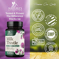 Nature'S Nutrition Milk Thistle & Dandelion Root Liver Cleanse Detox & Repair - 1000mg Herbal Liver Support Supplement with Silymarin Marianum - Advanced Liver Health Support Formula for Detox & Repair - 120 Capsules