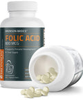Bronson Folic 800 MCG Supports Prenatal Development, 1 Year Supply, Non-GMO, 360 Tablets