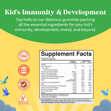 Bundle Of Omega 3 Gummies - Plant Based Kids Multivitamin Gummies For Kids - - Perfect Dha Omega 3,6,9 Gummies That Supports Bones - - Multivitamin For Kids Immunity Support