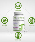 Deal Supplement L Methylfolate 15mg Per Serving 240 Veggie Capsules Active Folic Acid Form (5-MTHF) Bioavailable Methylated Folate Prenatal Energy & Brain Support Supplement Non-GMO