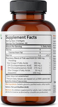 Futurebiotics Omega-3 Fish + Krill Oil 1000 MG Omega-3 EPA/DHA & Astaxanthin, Heart, Brain, Joint & Eye Support - Non-GMO, 120 Softgels (60 Servings)