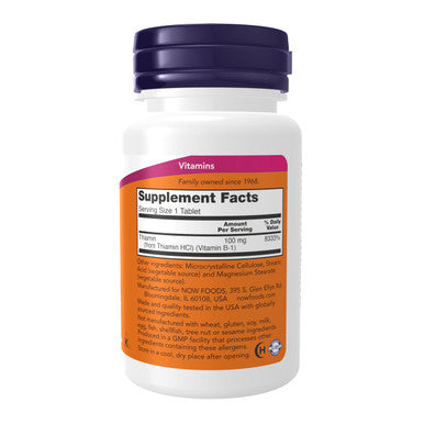 Now Foods B-1 100 mg 100 Tablets