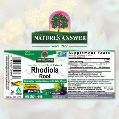 Nature'S Answer Rhodiola Root | Super Concentrated Herbal Supplement | Helps Aid & Reduce Stress | Alcohol- Gluten- and Kosher 1oz