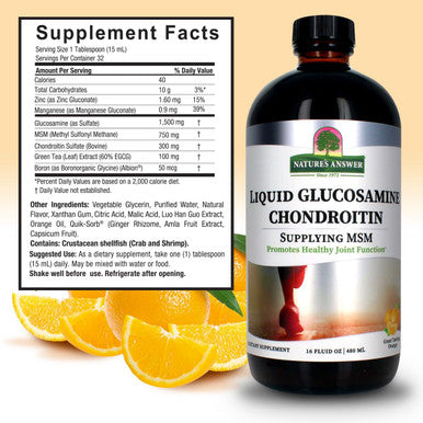 Nature'S Answer Liquid Glucosamine Chondroitin Orange 16 fl oz (480 ml)