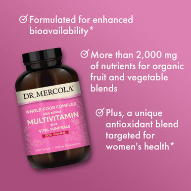 Dr. Mercola Whole-Food Multivitamin For Women - 240 Tablets