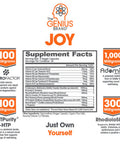 Genius Joy, Nootropic Mood Enhancer Supplement - Support Cognitive Health, Enhance Mood & Neural Function with Brain Boosting L-Theanine, Panax Ginseng & SAM-e