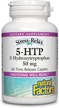 StressRelax by Natural Factors 5HTP 50 mg Support for Emotional Health and Relaxation 60 caplets 60 servings