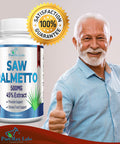 YUMMYVITE Extra Strength Saw Palmetto - 45% Extract Prostate Supplement, Decrease Frequent Urination, Dht Blocker For Hair Growth, Non-Gmo, 100 Capsules