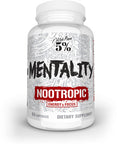 5% Nutrition Rich Piana Mentality Nootropic Blend | Brain Booster Supplement for Performance, Memory, Mental Clarity | Ginseng, Ginkgo, L-Theanine, Choline, Huperzine, 60 Capsules (30 Day Supply)