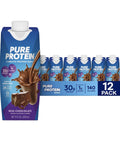 Pure Protein Vanilla Protein Shake, 30g Complete Protein, 12 Ct | Ready to Drink and Keto-Friendly, Vitamins A, C, D, and E plus Zinc to Support Immune Health, 11oz Bottles