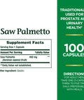 Nature's Bounty Saw Palmetto Herbal Health Supplement Prostate And Urinary Health 450 Mg 100 Capsules