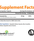 Zinc 50mg Supplement 120 Vegetarian Capsules, Zinc Highly Absorbable Supplements for Immune Support System, Gluten Free Zinc Supplement