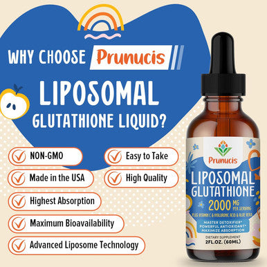 2000Mg Liposomal Glutathione Liquid, 98% Absorption, Glutathione Liquid Supplement, Active Form L- Glutathione, Powerful Antioxidant Non-Gmo For Immune System, Aging Defense, Detox, 2 Fl.Oz