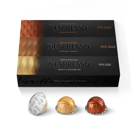 Nespresso Capsules Vertuo, Barista Flavored Pack, Medium Roast Coffee, 30 Count Coffee Pods, Brews 7.8oz.