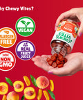 Chewy Vites Adult High Strength Iron 60 Vitamin Gummies 14mg Ferrous Fumerate Iron Gummies with Vitamin C 2 Months Supply Real Fruit Juice Vegan Peach Flavour