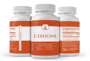 PURE ORIGINAL INGREDIENTS L-Leucine, (100 Capsules) Always Pure, No Additives Or Fillers, Lab Verified