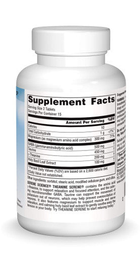 Source s Theanine Serene Calm W/GABA, 30 CT