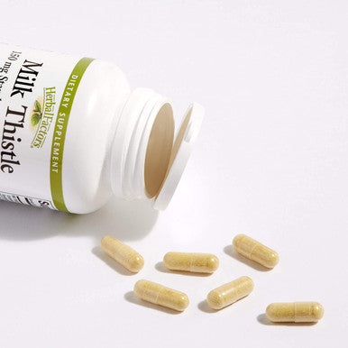 HerbalFactors by Natural Factors Milk Thistle 250 mg Promotes Healthy Liver Function with Dandelion and Turmeric 90 Capsules 90 Servings