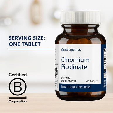 Metagenics Chromium Picolinate - Bioavailable Chromium for Metabolism Support - Essential Trace Mineral - Non-GMO - Vegetarian - Gluten- - 60 Count