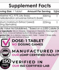 Berberine HCL Silymarin Tablets 500mg 90mg 60 Count Supports Cellular Function Metabolic Function and Balanced Inflammation Levels Nootropics Depot