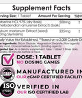 Berberine + Silymarin Tablets | 500mg + 90mg | 60 Count | Supports Cellular Function, Metabolic Function, and Balanced Inflammation Levels | Nootropics Depot