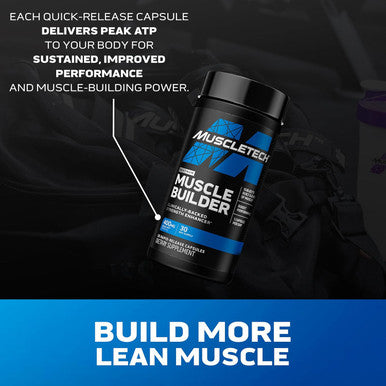 Muscletech Nitric Oxide Supplements for Men and Women Muscle Builder (30 Capsules) Nitric Oxide Booster Supplement Supports Muscle Gain and Performance 400mg Peak ATP for Enhanced Strength
