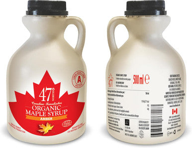 47 North Canadian Organic Grade A Amber Maple Syrup 500ml