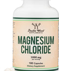 Magnesium Chloride (Cloruro De Magnesio) - 180 Capsules, 1,000mg Per Serving, Supports Digestive and Bone Health - Manufactured and Tested in The USA by Double Wood Supplements