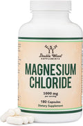 Magnesium Chloride (Cloruro De Magnesio) - 180 Capsules, 1,000mg Per Serving, Supports Digestive and Bone Health - Manufactured and Tested in The USA by Double Wood Supplements