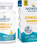 Nordic Naturals Omega-3 In Fish Gelatin Lemon Flavor - 60 Fish Gels - 690 Mg Omega-3 - Fish Oil - Epa & Dha - Immune Support Brain & Heart Health Optimal Wellness - Non-Gmo 30 Servings