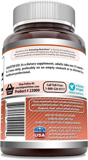 Amazing Nutrition Formulas L-Lysine 500 mg Capsules Amino Acid Supplement | Non-GMO | Gluten | Made in USA (500 Count)