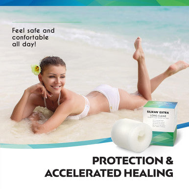 Clear Extra-Long Silicone Gel Scar Tape- Reusable Scar Healing After Surgery Must Have Strips Surgical Scars, C-Section Tummy Tuck Recovery, Face Neck Scar Treatment