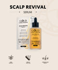 GOLD COLLAGEN Scalp Revival - Hair Serum with Hyaluronic Acid Keratin & Natural Extracts for Scalp Health & Hair Growth - Women's Damaged Fragile Hair Serum & Loss Treatment