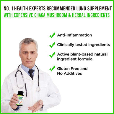 Top Lung Support Supplement for Lung Cleanse and Detox, Respiratory Supplement, Immune System Booster with Chaga Mushroom, Curcumin Turmeric, Honeysuckle Flower, Pomegranate