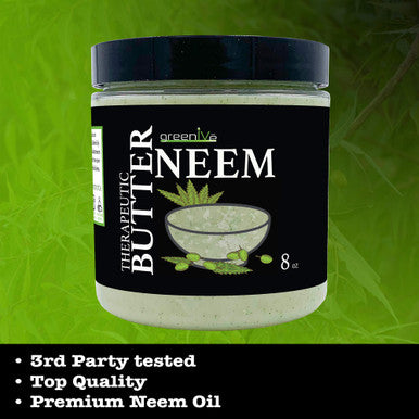 Greenive - Neem Butter - Body Butter - All Natural - Soothing - Moisturizing - (8 Ounce)