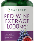 Carlyle Red Wine Extract Capsules | 1000Mg | 120 Count | Non-Gmo And Gluten Free Supplement
