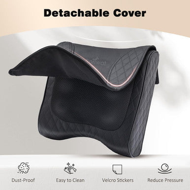 Back Massager With Heat, Percussion & Shiatsu 2-In-1 Massager For Lower Back Pain Relief, 3D Deep Tissue Kneading Massage Pillow For Back, Waist, Leg, Foot Relax, Gifts For Women Men