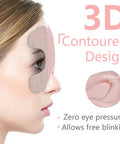 Dec.Metu Sleep Mask 3D Eye Mask For Sleeping 100% Light Blocking Eye Covers With Adjustable Strap Night Blindfold For Women Memory Foam Pink