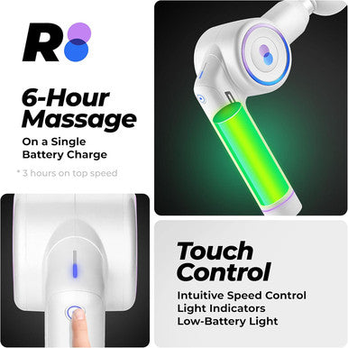 Reathlete Fold Massage Gun First-Ever Foldable Professional Percussion Massager Portable Wireless Massage Gun Deep Tissue Pain Relief Personal Massager For Athletes And Exercisers