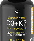 Sports Research Vitamin D3K2 5000iu Softgels 60ct Biotin Gummies 5000mcg 60ct Bundle