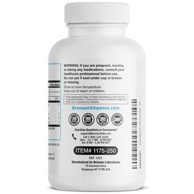 Bronson Omega-3 Fish Oil 1000 MG, Joint & Brain Health - Heavy Metal Tested Non GMO, 250 Softgels